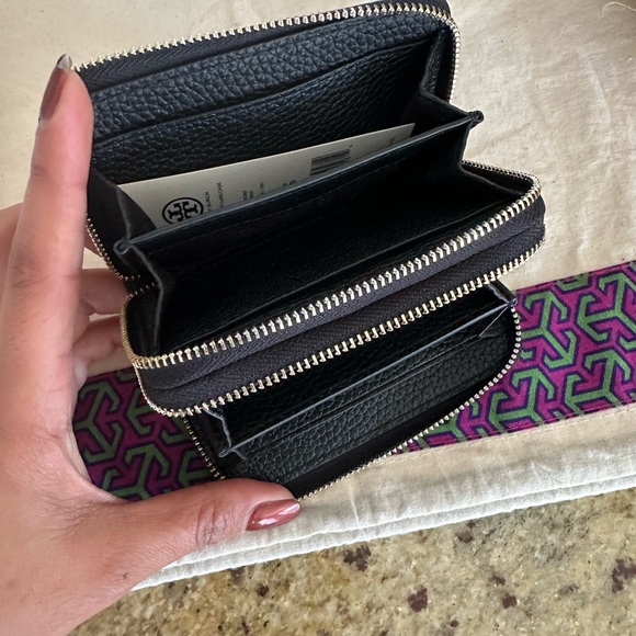 New Tory burch Blake double zip cardholders black - Picture 3 of 6